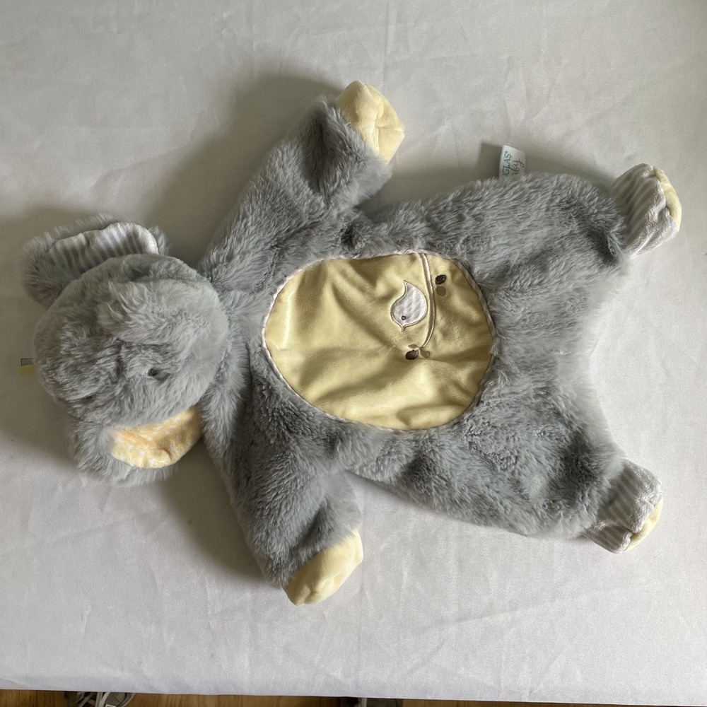 Douglas Baby Elephant Sshlumpie Lovey Baby Security Blanket‎ Gray & Yellow NWOT